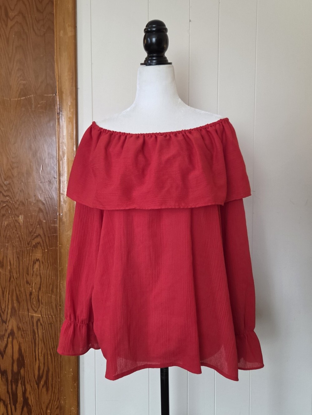 1980's-90's Functionals Off-the-shoulder 3/4 Top | Sz 14